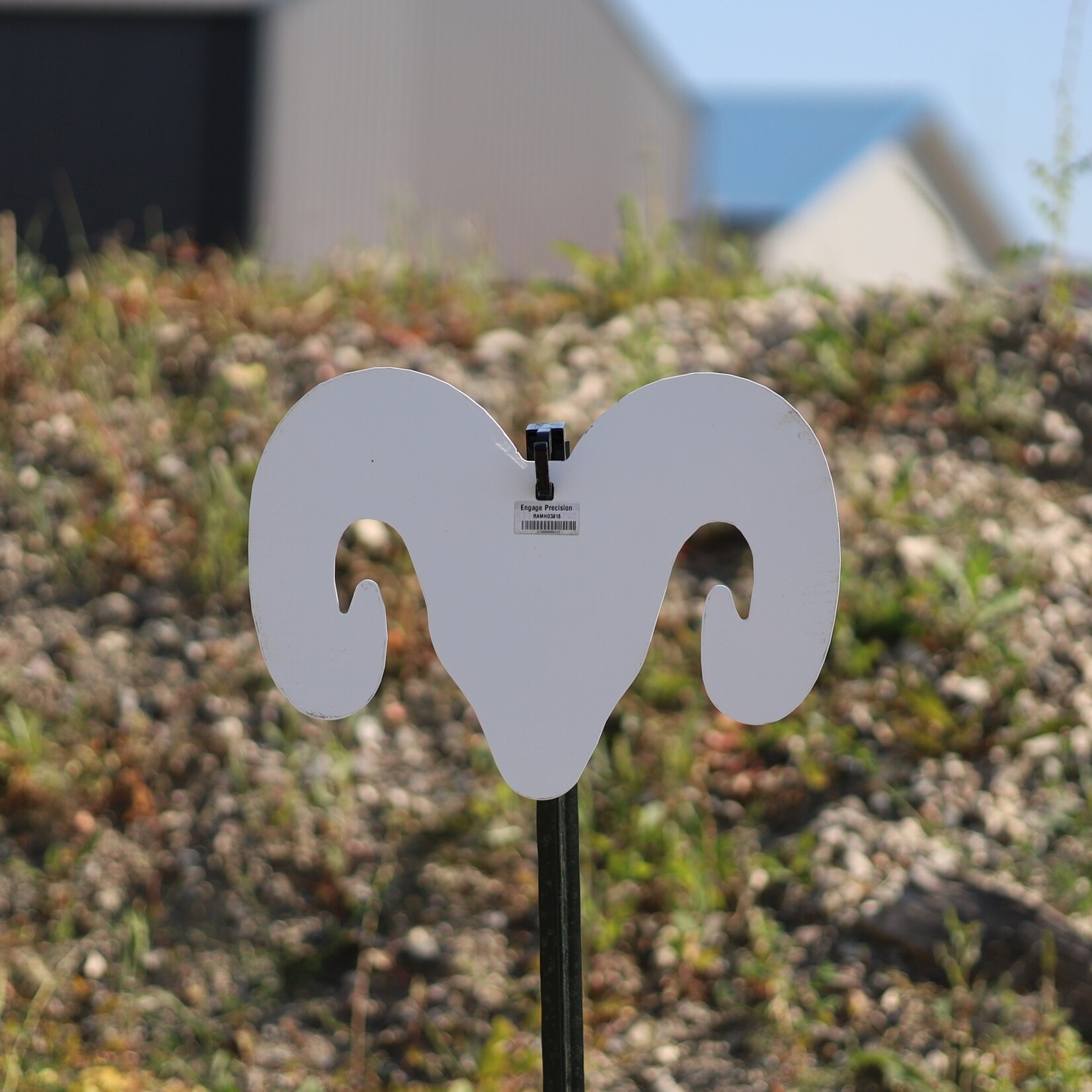 ENGAGE PRECISION ENGAGE PRECISION AR500 STEEL RIFLE TARGET SILHOUETTE, 3/8”, 18” WIDE RAMS HEAD, WHITE