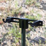 ENGAGE PRECISION ENGAGE PRECISION AR500 STEEL T POST DOUBLE SLIDE HOOK HANGER, W/ 2 HOOKS, 3/8”, BLACK