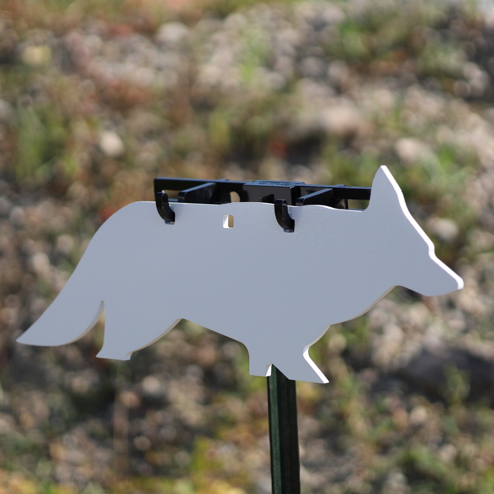 ENGAGE PRECISION ENGAGE PRECISION AR500 STEEL T POST DOUBLE SLIDE HOOK HANGER, W/ 2 HOOKS, 3/8”, BLACK