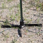 ENGAGE PRECISION ENGAGE PRECISION STEEL TAKE-DOWN TARGET STAND BASE, FOR STEEL T-POST, 21”x22”, BLACK
