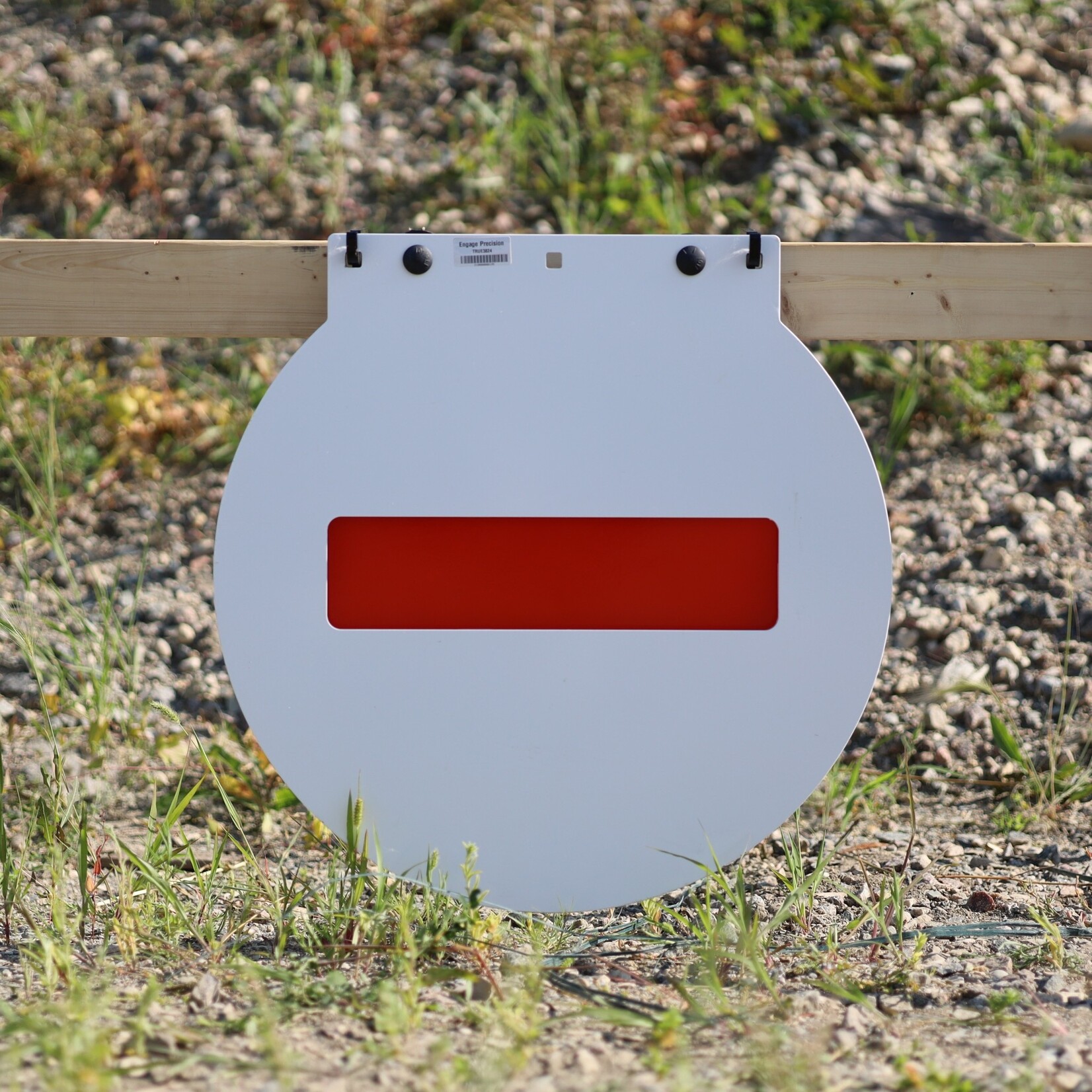 ENGAGE PRECISION ENGAGE PRECISION AR500 STEEL RIFLE REACTIVE TRUING TARGET, 3/8”, 24” W/ 16” TRUING PADDLE, WHITE/ORANGE