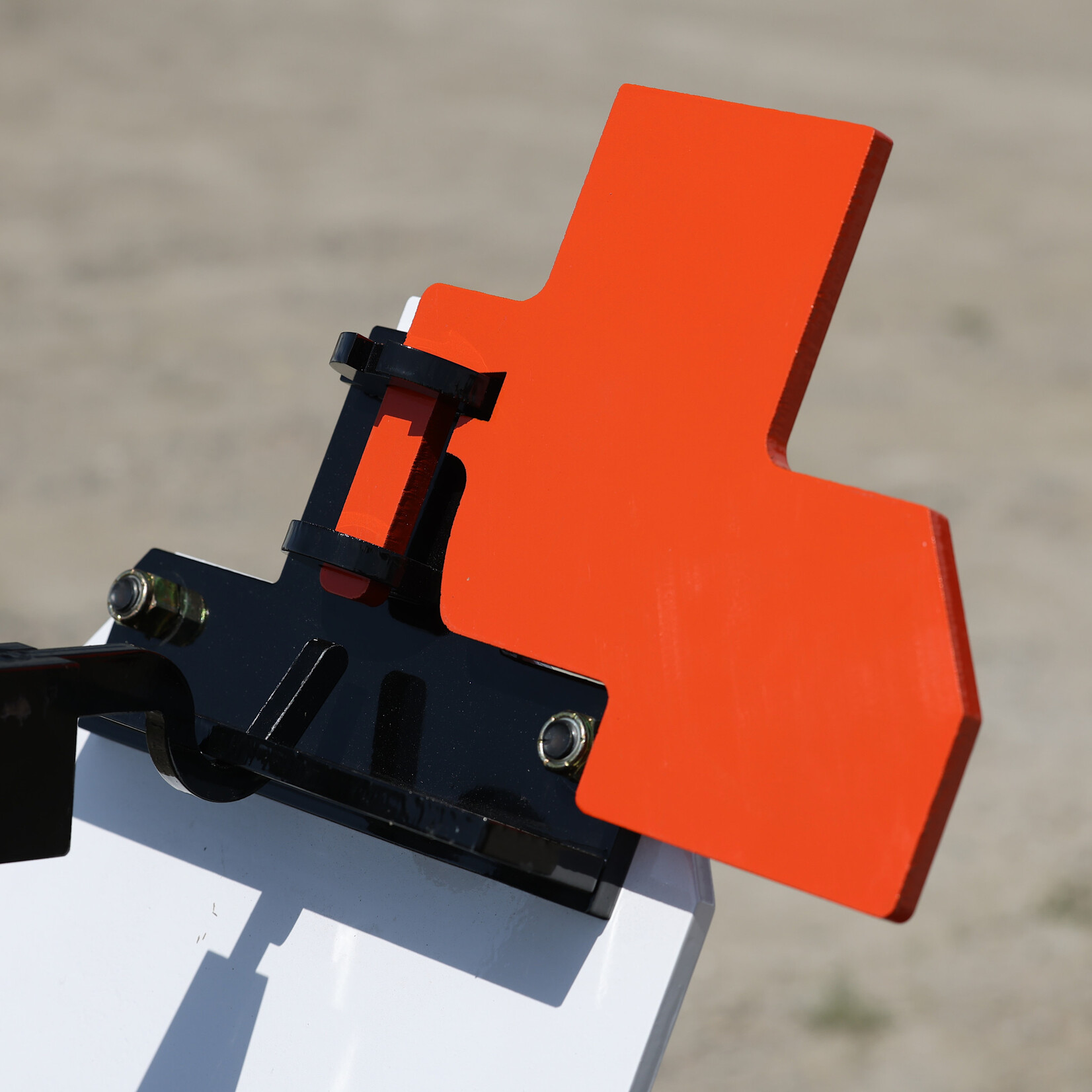 ENGAGE PRECISION ENGAGE PRECISION AR500 STEEL RIFLE REACTIVE TORSO PADDLE FOR 2/3 SIZE IPSC HOSTAGE HANGER, 3/8”, ORANGE, PADDLE ONLY