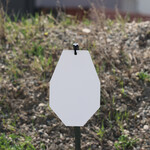 ENGAGE PRECISION ENGAGE PRECISION AR500 STEEL RIFLE TARGET SILHOUETTE, 3/8”, IPSC CLASSIC OCTAGON, A ZONE, WHITE