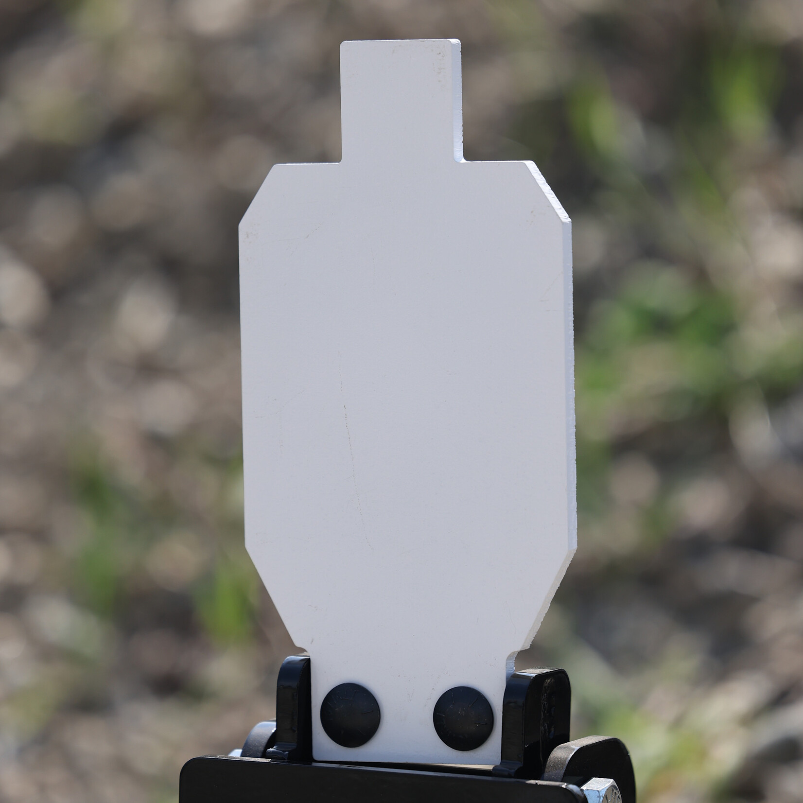 ENGAGE PRECISION ENGAGE PRECISION AR500 STEEL RIFLE GRAVITY POPPER TARGET, 3/8”, 1/3 IPSC, WHITE