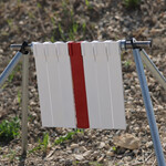 ENGAGE PRECISION ENGAGE PRECISION AR500 STEEL RIFLE REACTIVE WINDAGE TARGET, 3/8”, W/ 7 TARGETS, 14X14”, WHITE/RED