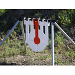 ENGAGE PRECISION ENGAGE PRECISION AR500 RIFLE REACTIVE TARGET, SEGMENTED BULLSEYE, 3/8", 12" W/ 4" BULL, WHITE/ORANGE