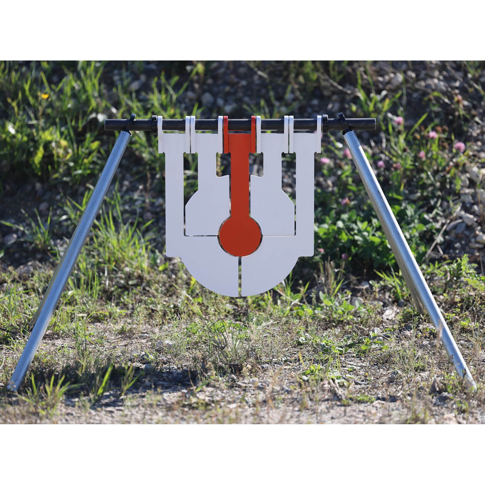 ENGAGE PRECISION ENGAGE PRECISION AR500 RIFLE REACTIVE TARGET, SEGMENTED BULLSEYE, 3/8", 12" W/ 4" BULL, WHITE/ORANGE