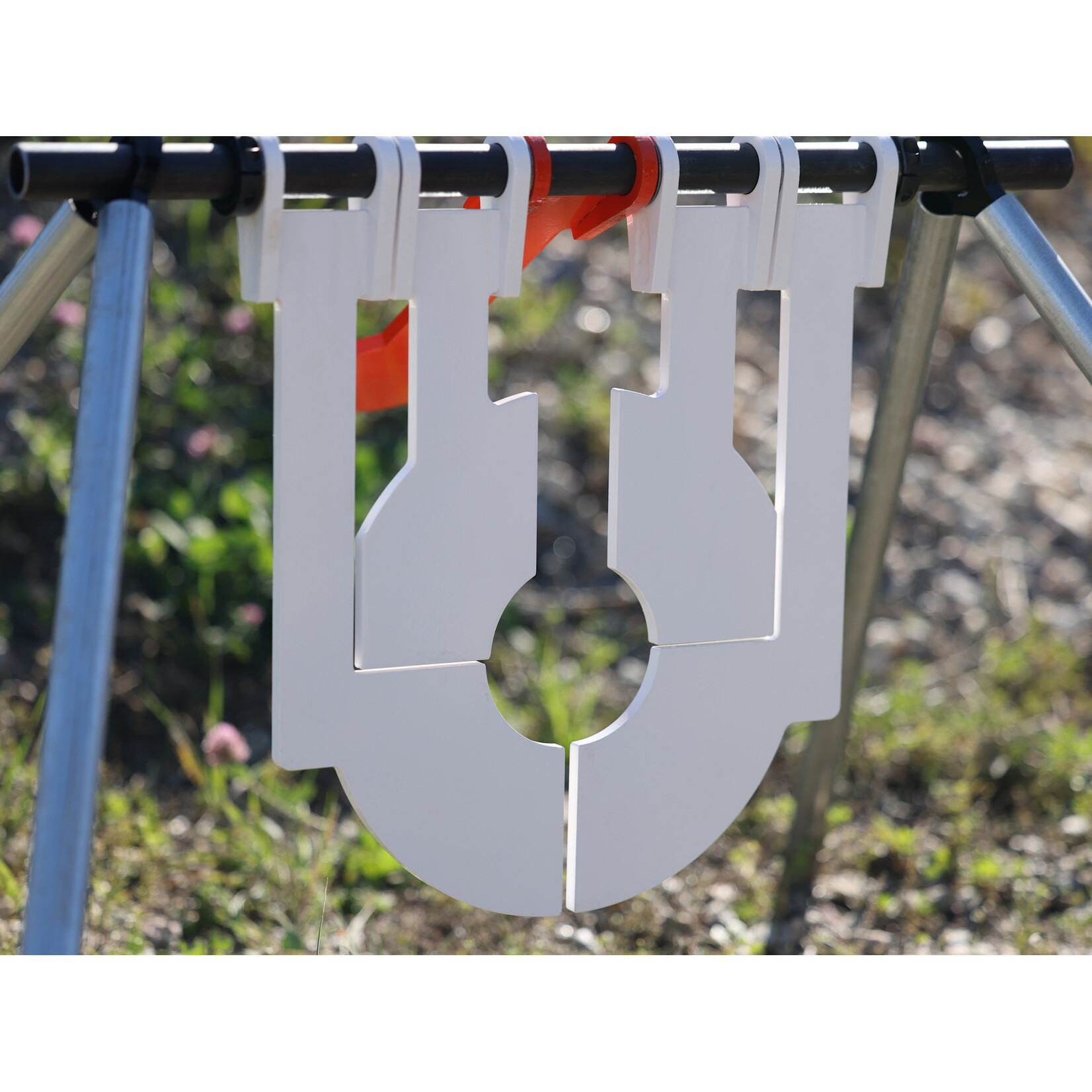 ENGAGE PRECISION ENGAGE PRECISION AR500 RIFLE REACTIVE TARGET, SEGMENTED BULLSEYE, 3/8", 12" W/ 4" BULL, WHITE/ORANGE