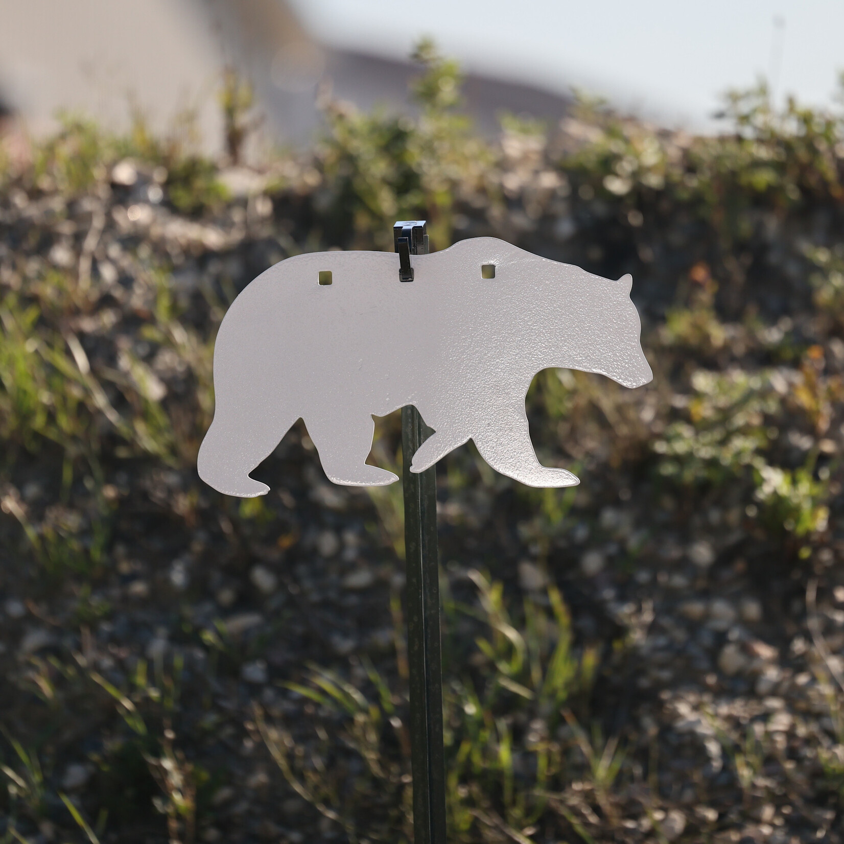 ENGAGE PRECISION ENGAGE PRECISION AR500 STEEL RIFLE TARGET SILHOUETTE, 3/8”, 1/4 SIZE BEAR, WHITE