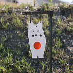 ENGAGE PRECISION ENGAGE PRECISION AR500 STEEL REACTIVE CENTER MASS RIFLE TARGET, 3/8", FULL SIZE COYOTE FRONT, W/ 4" CENTER, WHITE/ORANGE