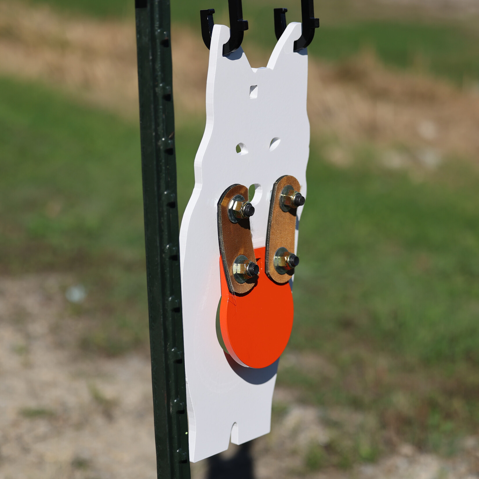 ENGAGE PRECISION ENGAGE PRECISION AR500 STEEL REACTIVE CENTER MASS RIFLE TARGET, 3/8", FULL SIZE COYOTE FRONT, W/ 4" CENTER, WHITE/ORANGE