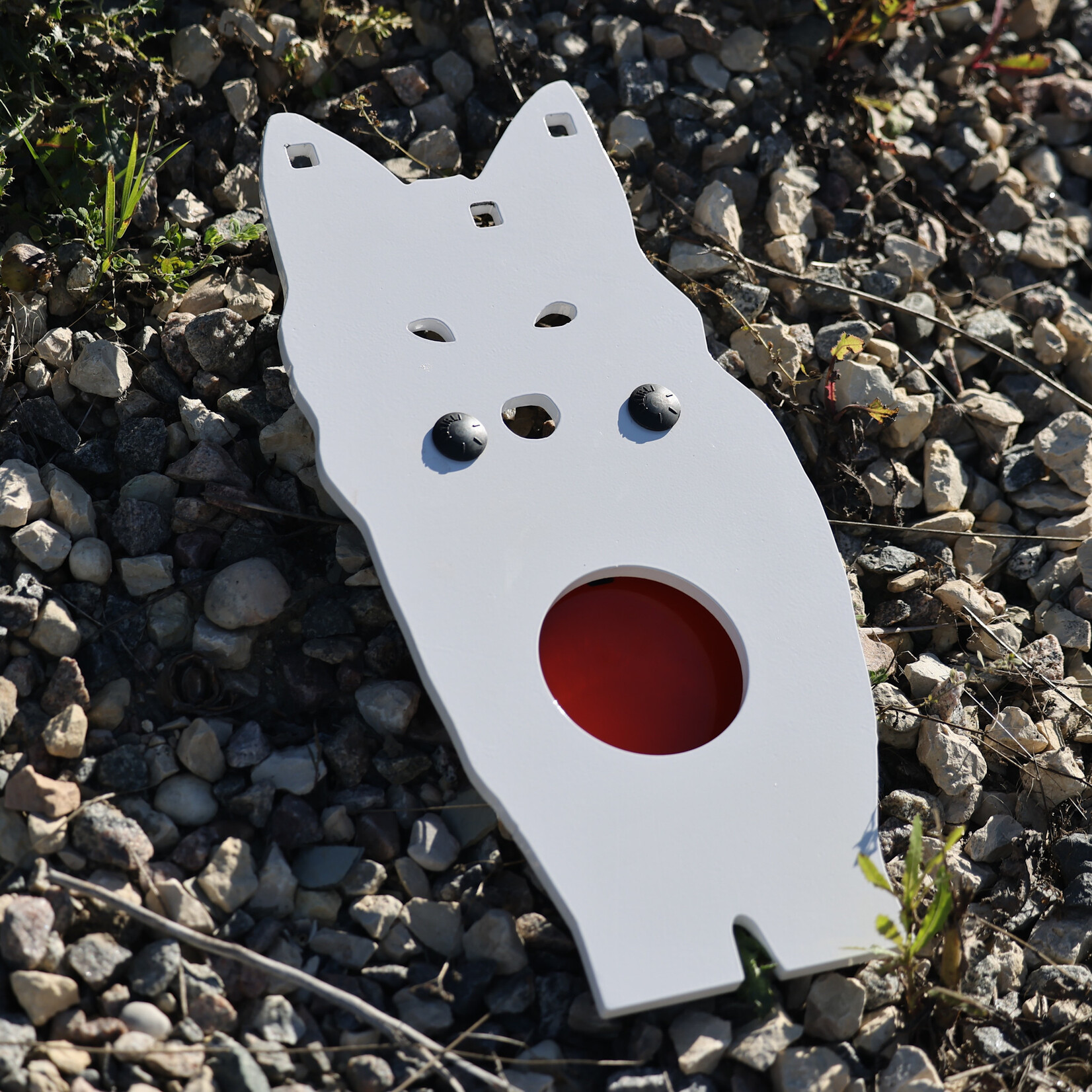ENGAGE PRECISION ENGAGE PRECISION AR500 STEEL REACTIVE CENTER MASS RIFLE TARGET, 3/8", FULL SIZE COYOTE FRONT, W/ 4" CENTER, WHITE/ORANGE