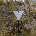 ENGAGE PRECISION ENGAGE PRECISION AR500 STEEL RIFLE TARGET GONG, TRIANGLE, 3/8", 14", WHITE