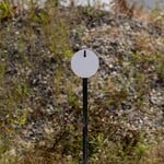 ENGAGE PRECISION ENGAGE PRECISION AR500 STEEL RIFLE TARGET ROUND PLATE, ONE HOLE, 3/8”, 8”, WHITE