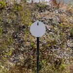 ENGAGE PRECISION ENGAGE PRECISION AR500 STEEL RIFLE TARGET ROUND GONG, ONE HOLE, 1/2”, 10”, WHITE