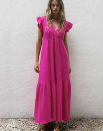 Honorine Long Ruby Dress Pink