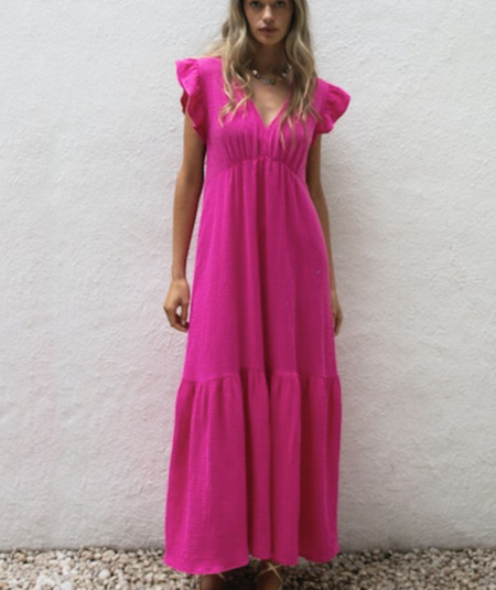 Honorine Long Ruby Dress Pink