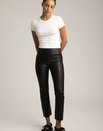 SPRWMN Leather Crop Flare.