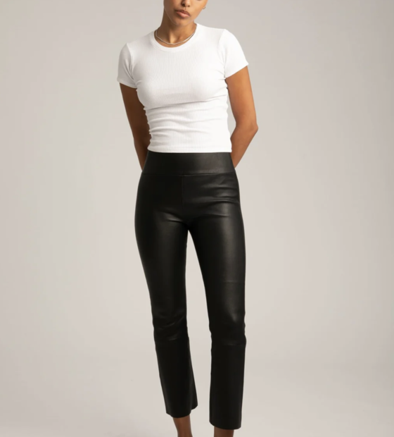 SPRWMN Leather Crop Flare.