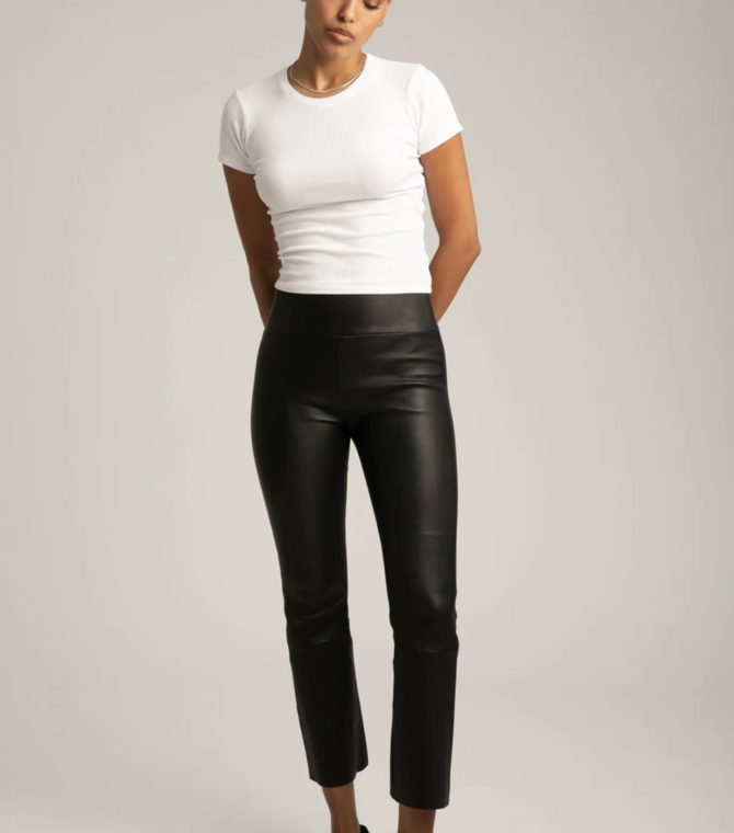 SPRWMN Leather Crop Flare.