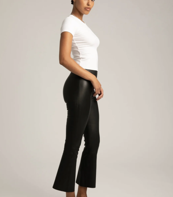 SPRWMN Leather Crop Flare.