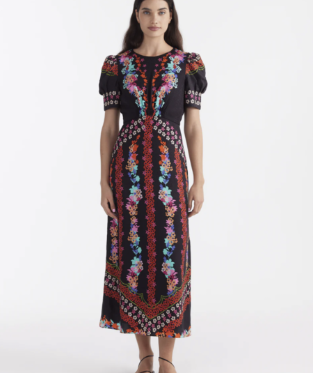 Saloni Bianca Dress Calla Floral