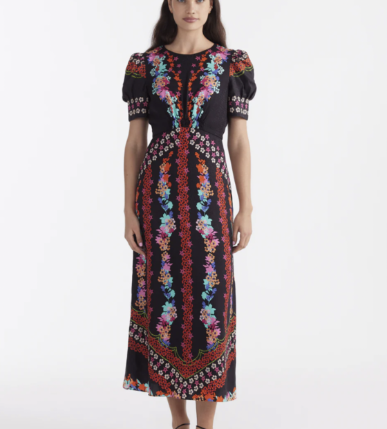 Saloni Bianca Dress Calla Floral