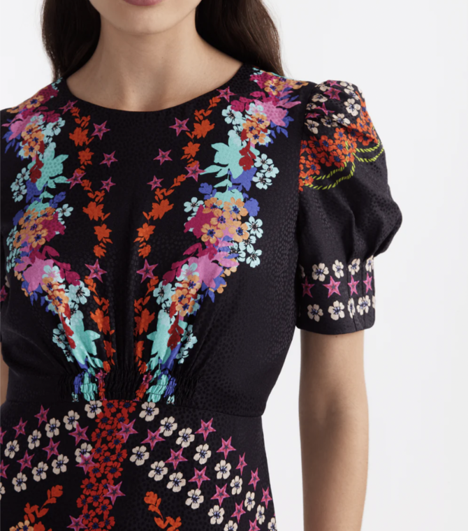 Saloni Bianca Dress Calla Floral