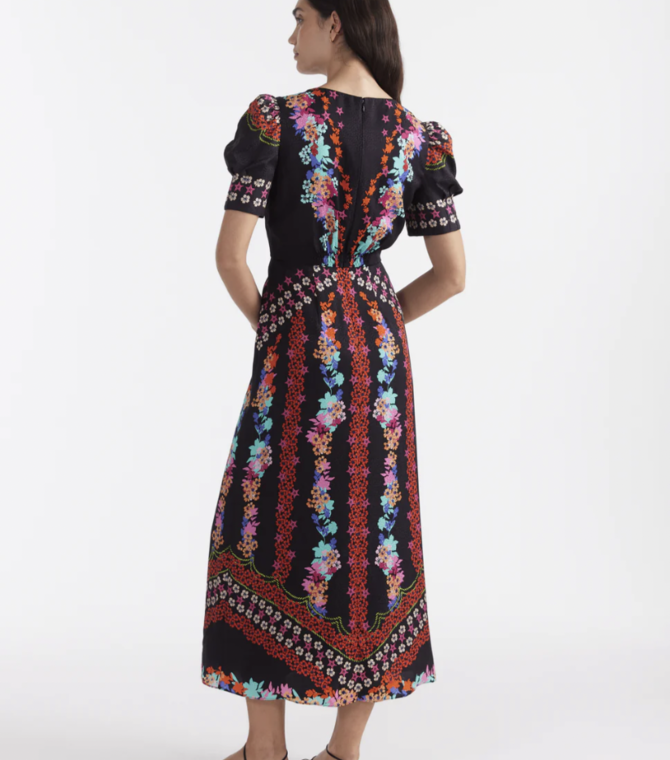 Saloni Bianca Dress Calla Floral