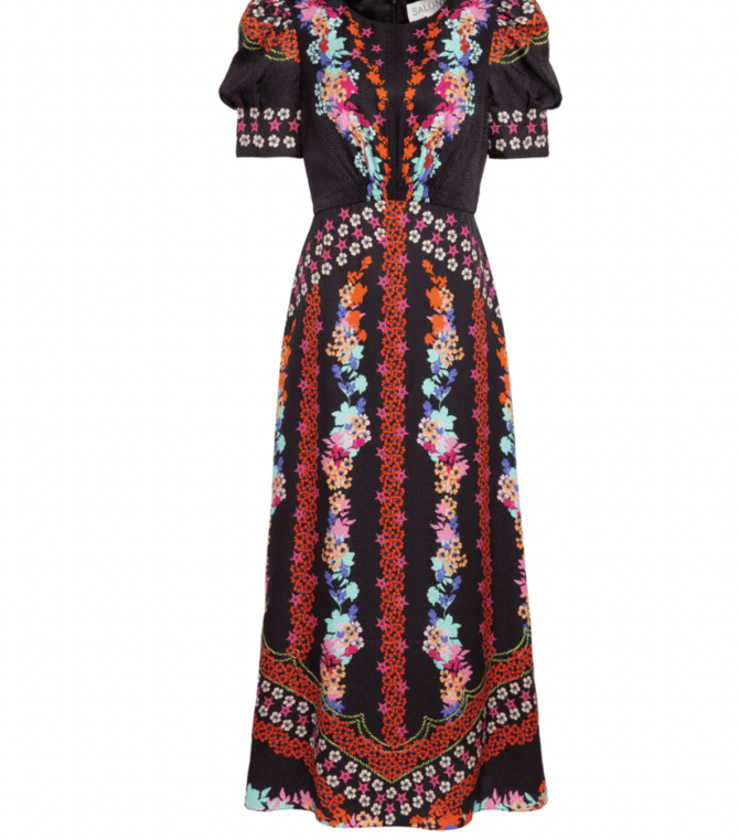 Saloni Bianca Dress Calla Floral