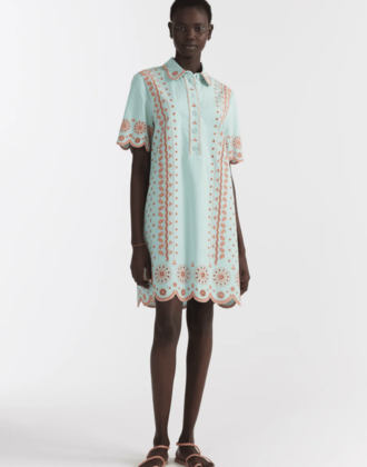 Saloni Dree Embroidered Short Dress