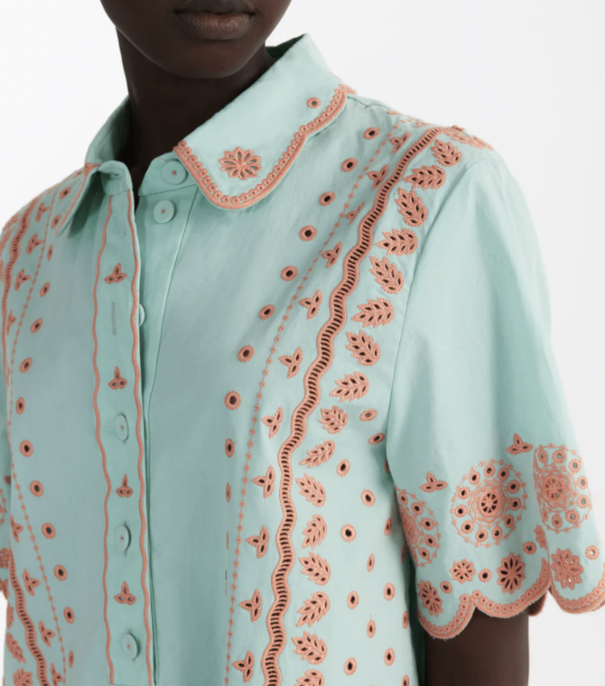 Saloni Dree Embroidered Short Dress