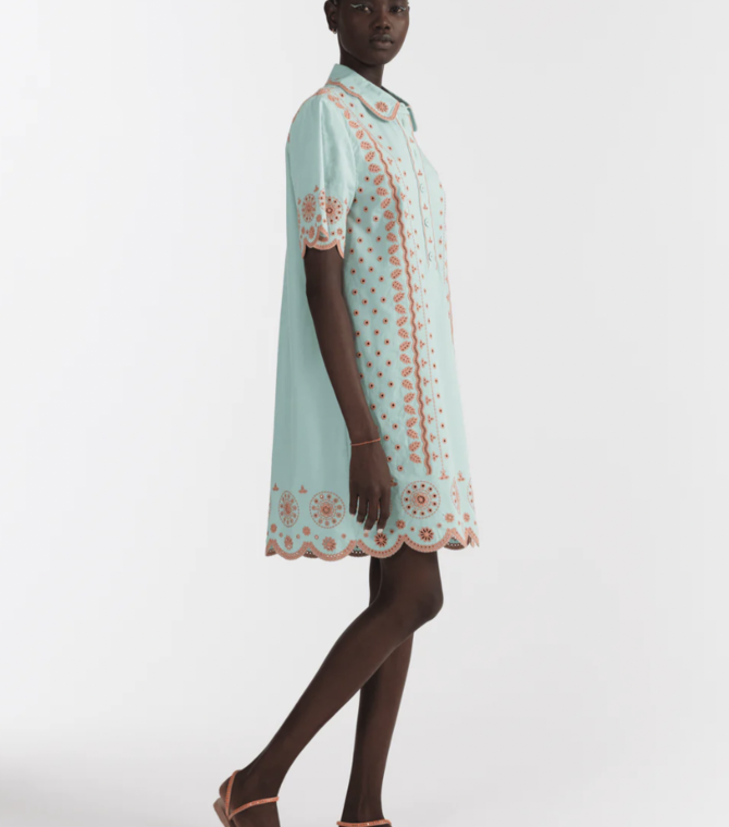 Saloni Dree Embroidered Short Dress