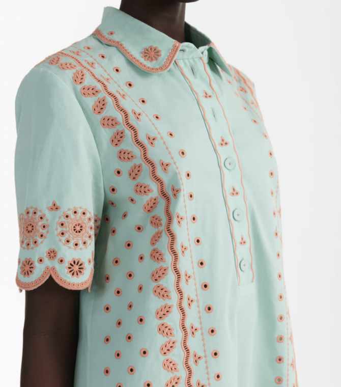 Saloni Dree Embroidered Short Dress