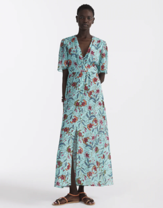 Saloni Emmy Cotton Silk Voile Dress