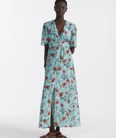 Saloni Emmy Cotton Silk Voile Dress