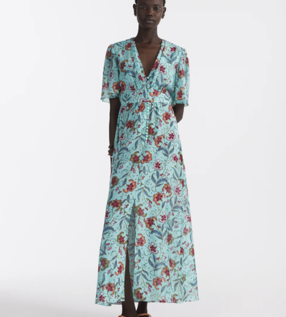 Saloni Emmy Cotton Silk Voile Dress