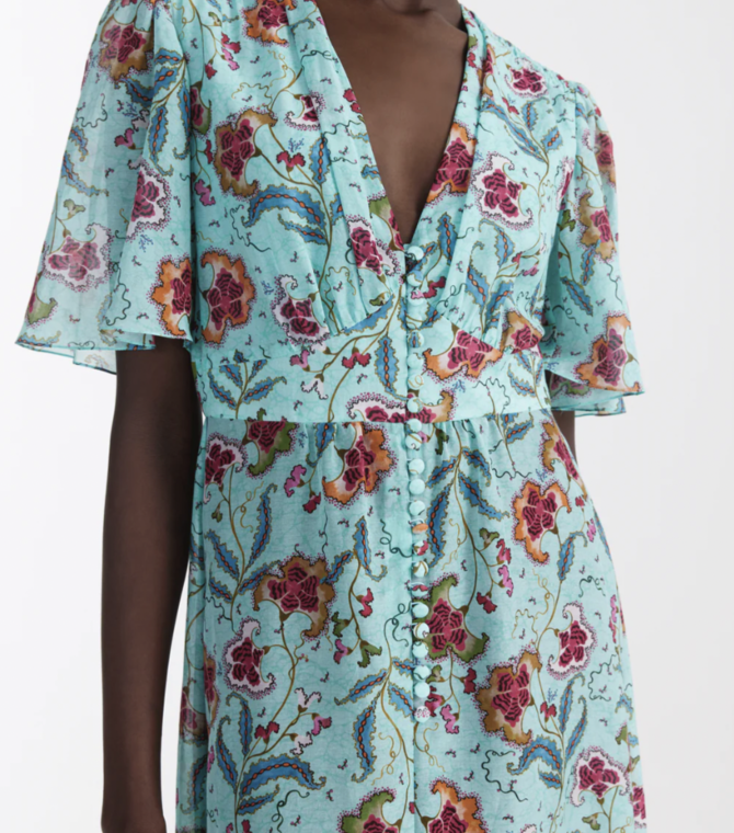 Saloni Emmy Cotton Silk Voile Dress