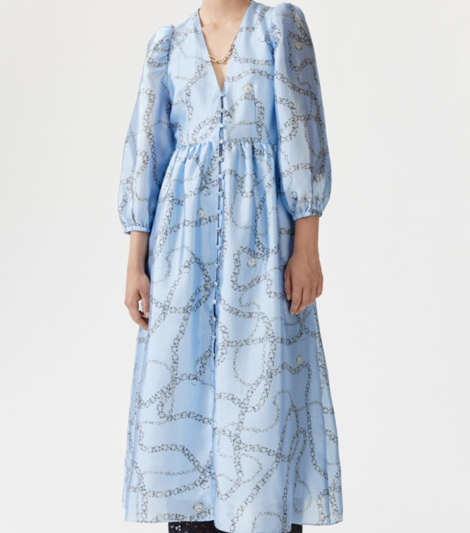 Baum Asana Dress Blue Chain