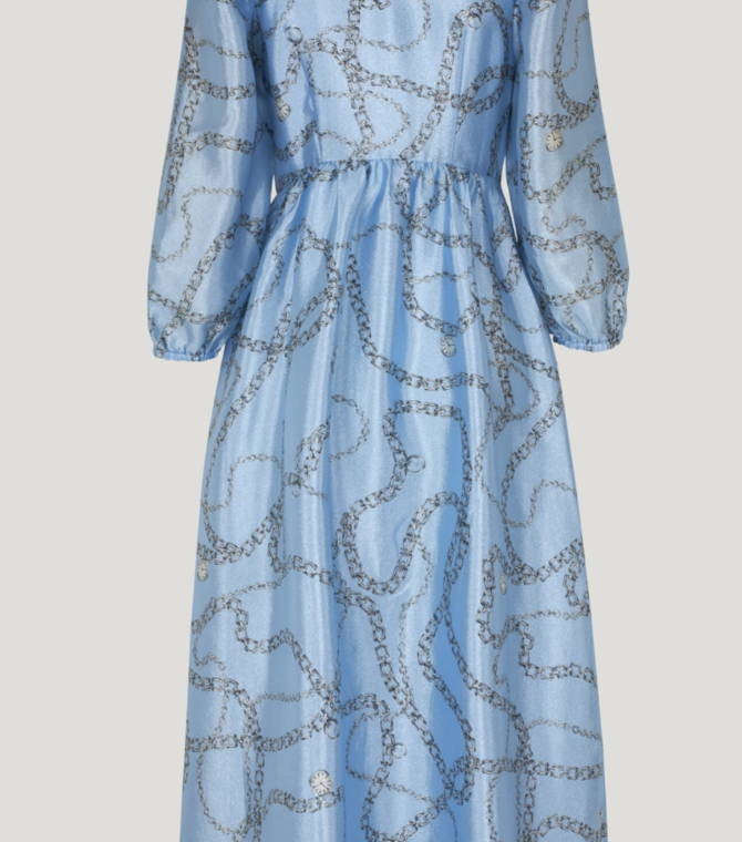 Baum Asana Dress Blue Chain
