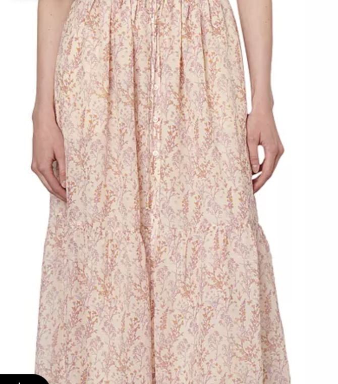 Vanessa Bruno  Soledad Floral Midi Skirt