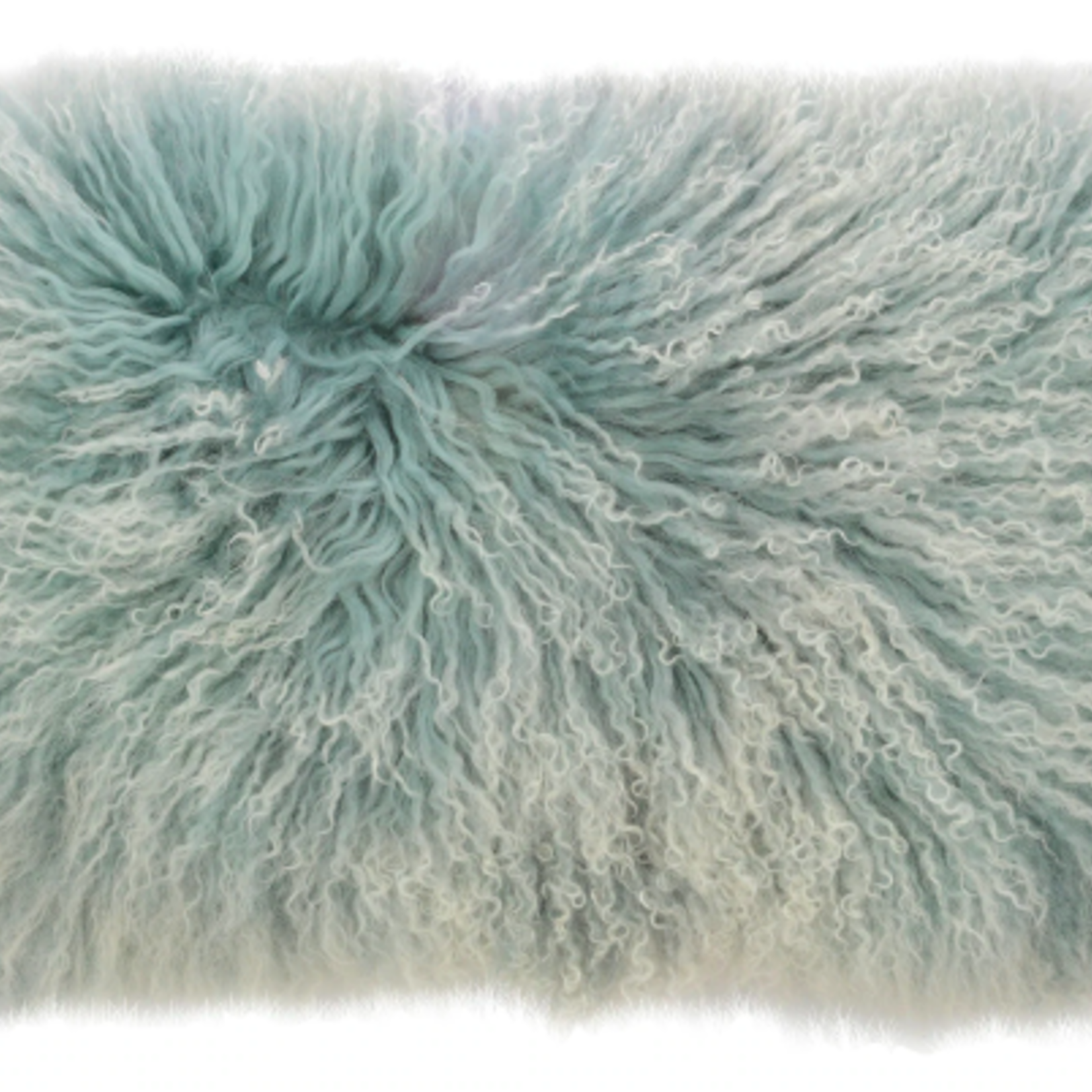 Mongolian Double Dipped Fur Pillow, Cinder, 20x20
