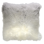 Mongolian Fur Pillow, Ombre Smolder, 20x20