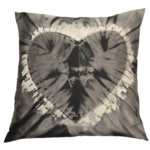 One Love Pillow, Silk Cotton, Carbon Sparkle, 20x20