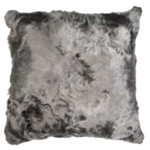 Suri Alpaca Pillow, Charcoal, 20x20