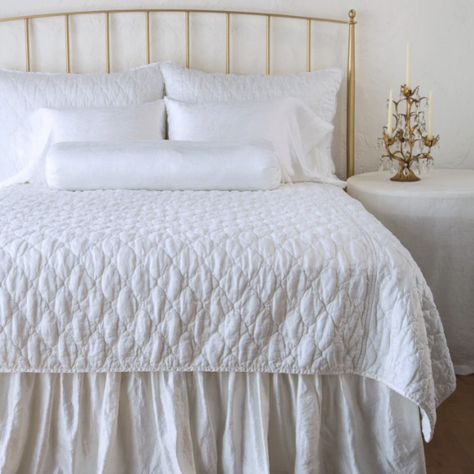 Bella Notte Luna Coverlet with Charmeuse Edge