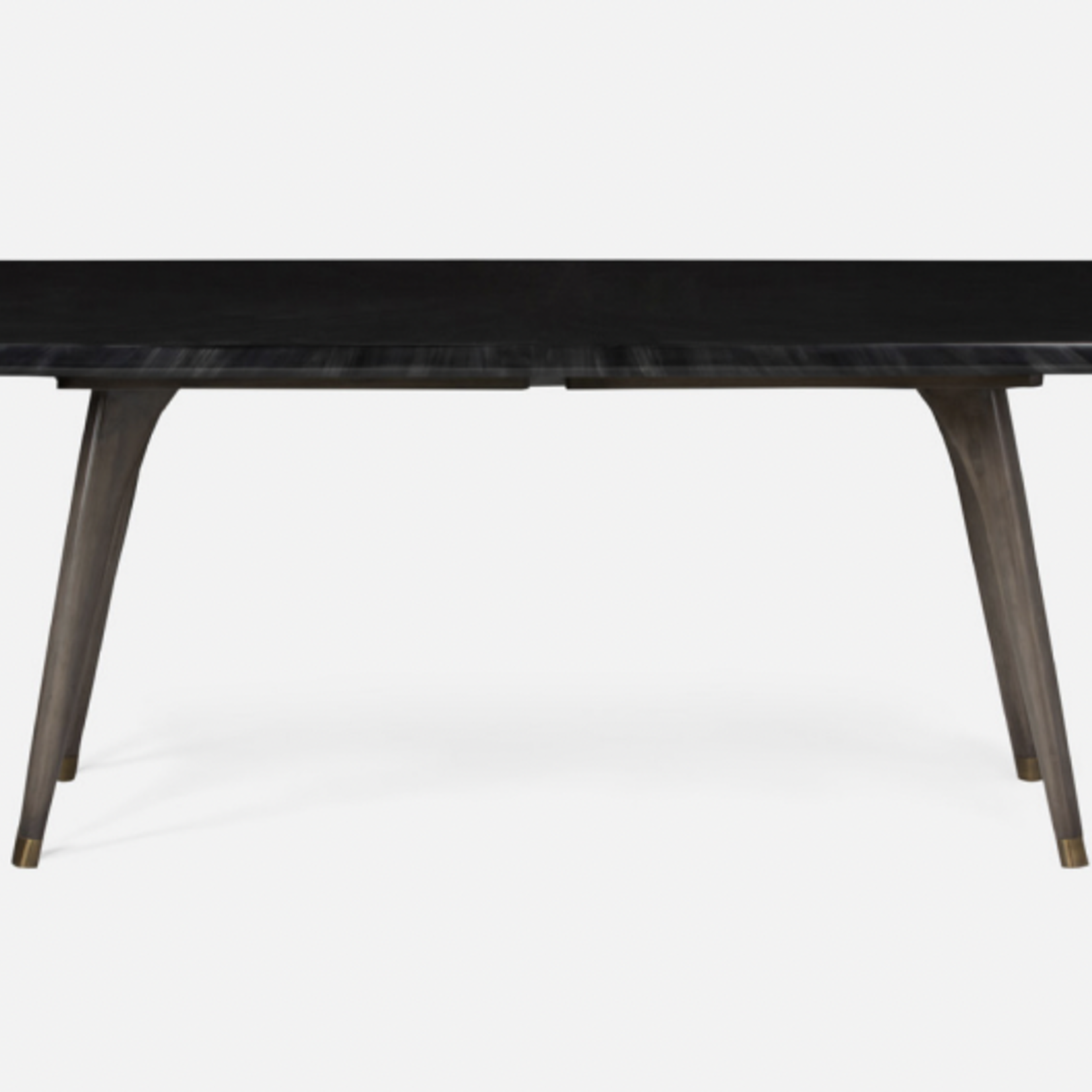 Made Goods Alder Dining Table, Stained Oak/Zinc Metal