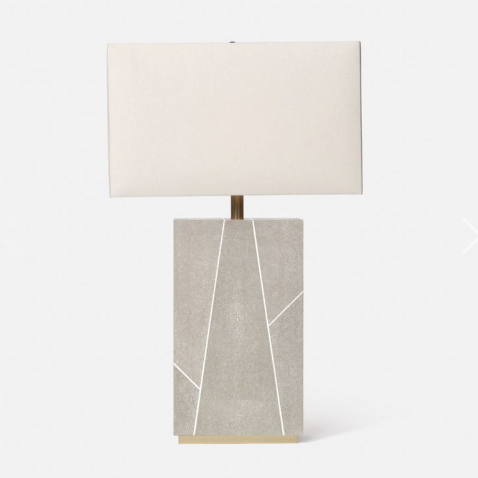 Made Goods Breck Table Lamp, Mixed Sand Realistic Faux Shagreen