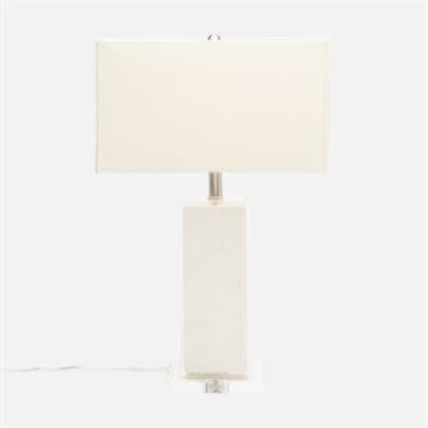 Made Goods Fabre Lamp, Off-White/Clear, Bulrap/Resin