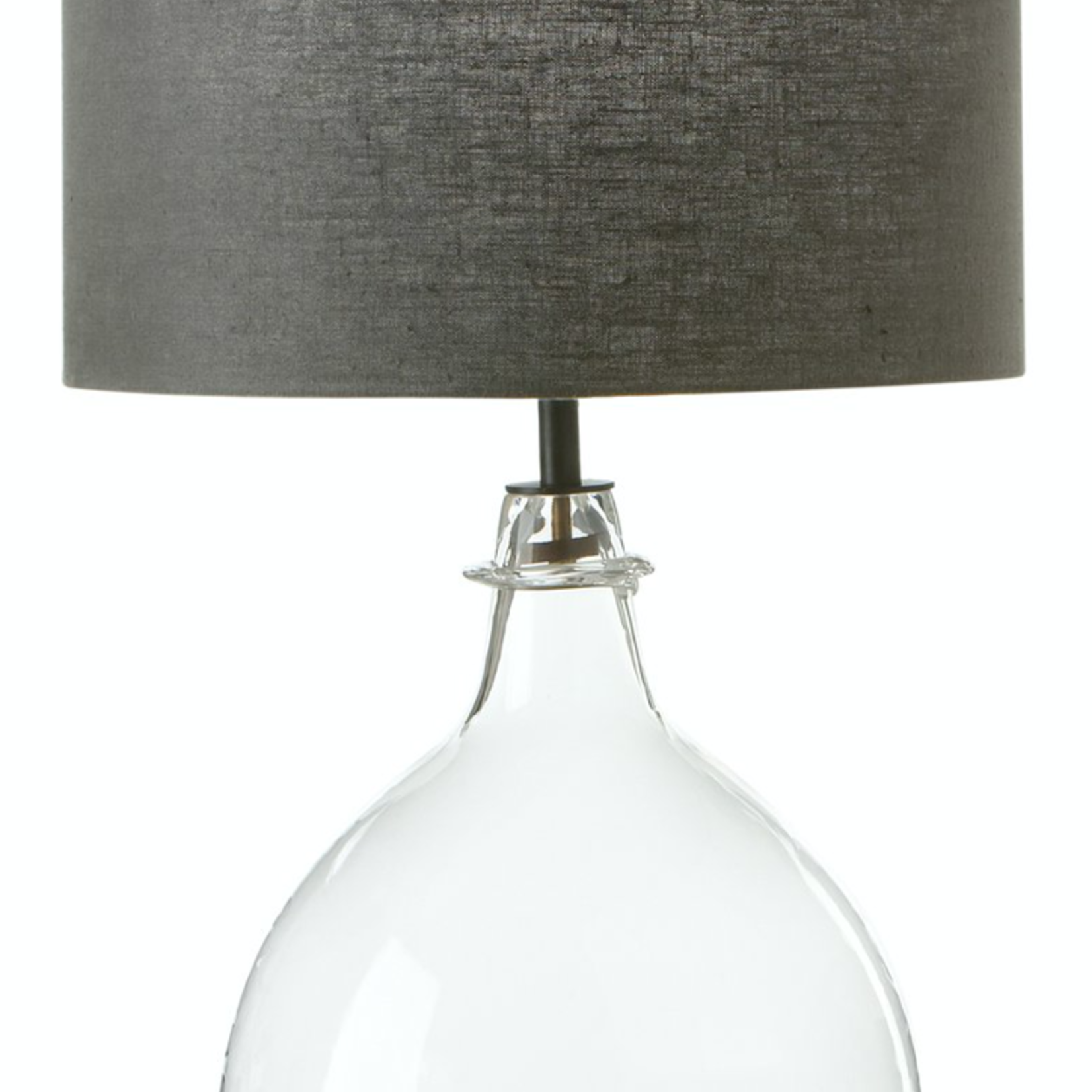 Cisco G6 Jug Table Lamp, Clear with Logan Steel Shade